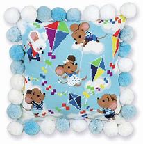 Riolis Cushion High Above the Clouds #1836 11.75" x 11.75"/30 cm x 30 cm X Stitch Kit